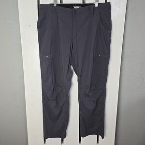 LL Bean Womens Vista Trekking Pants 18 Reg Grey Outdoor Hiking Camping Roll Pant